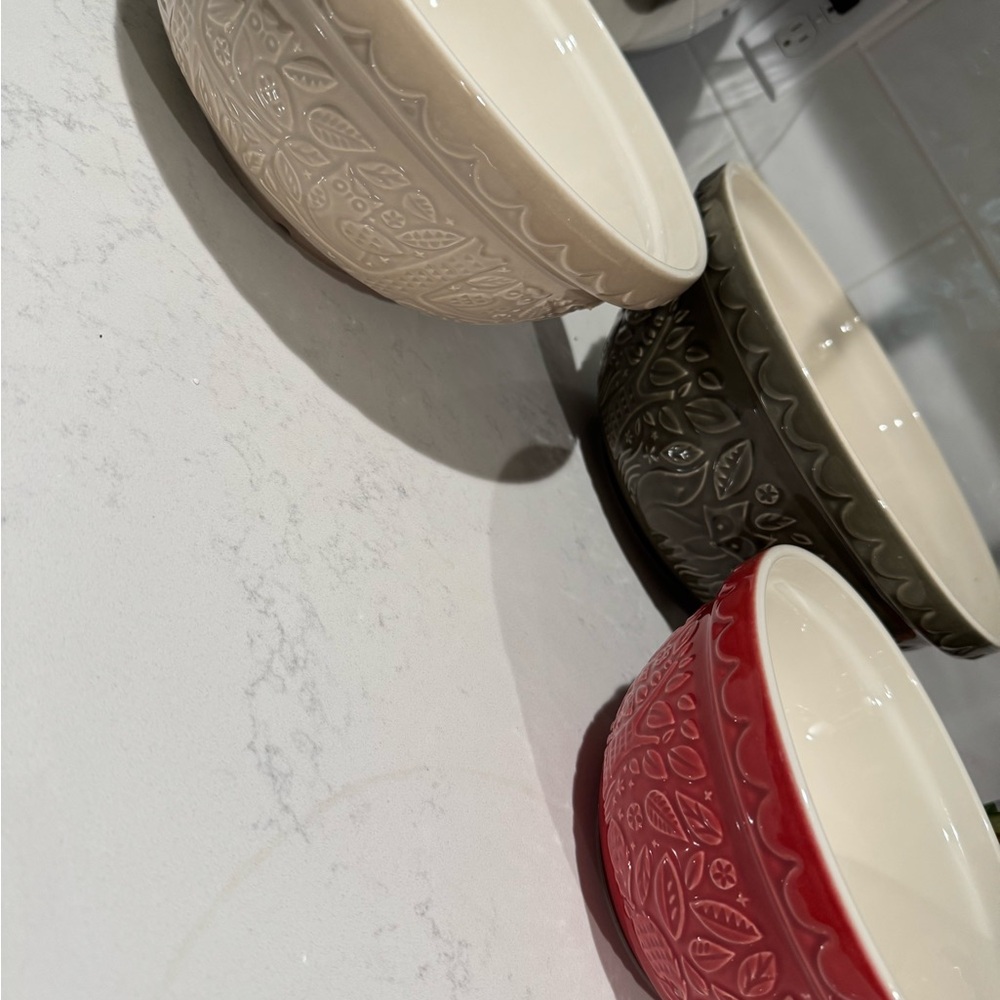 Chic Embossed Mason Cash Mixing Bowls Set - Into the Forest collection.